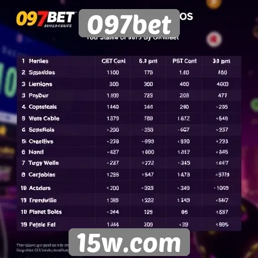 Estatísticas de jogadores ativos no 097bet